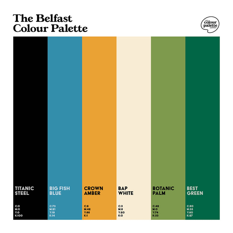 The Belfast Colour Palette Tea Towel