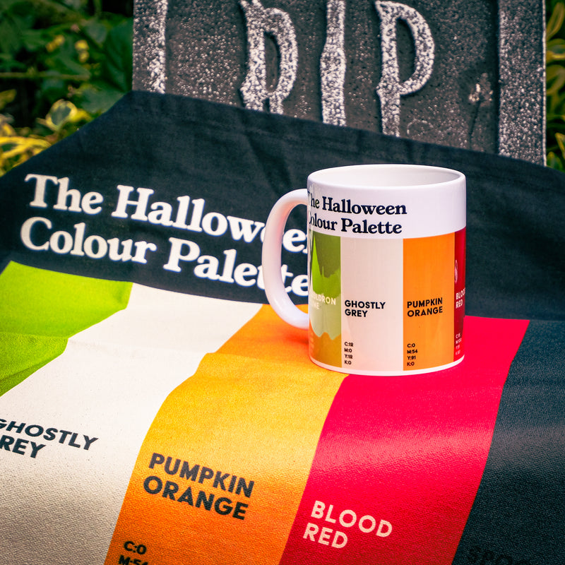 The Halloween Colour Palette Tea Towel