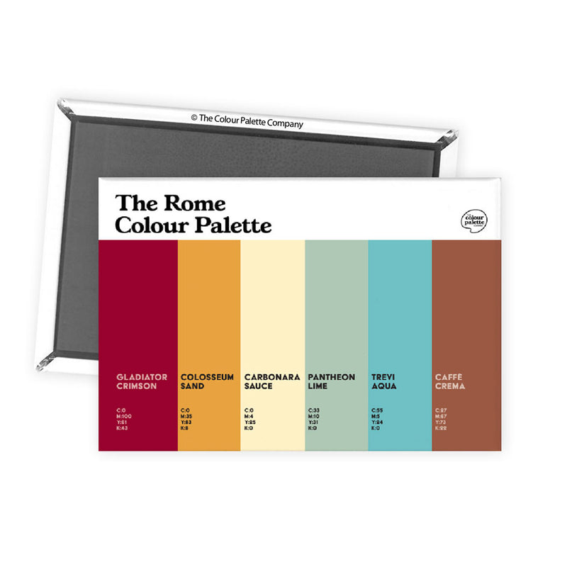 The Rome Colour Palette Fridge Magnet Unique Rome Gift Souvenir The Rome Colour Palette Fridge Magnet Unique Rome Gift Souvenir