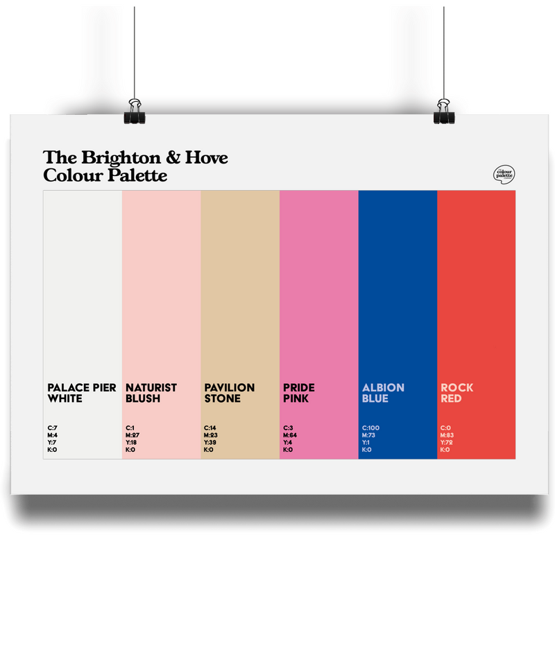 The Brighton & Hove Colour Palette Art Print