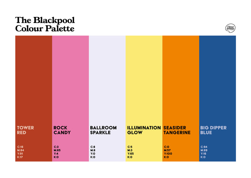 The Blackpool Colour Palette poster print