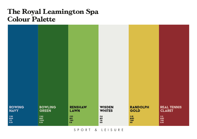 The Royal Leamington Spa Colour Palette – seven art prints