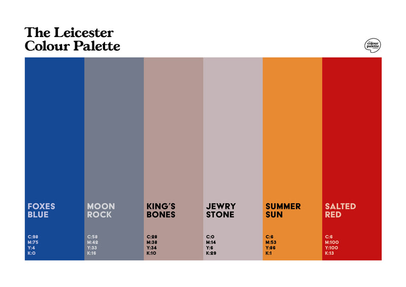 The Leicester Colour Palette poster print