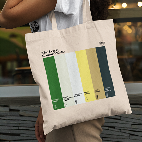 The Leeds Colour Palette heavyweight tote bag