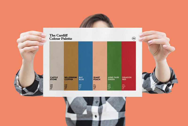 The Cardiff Colour Palette Art Print