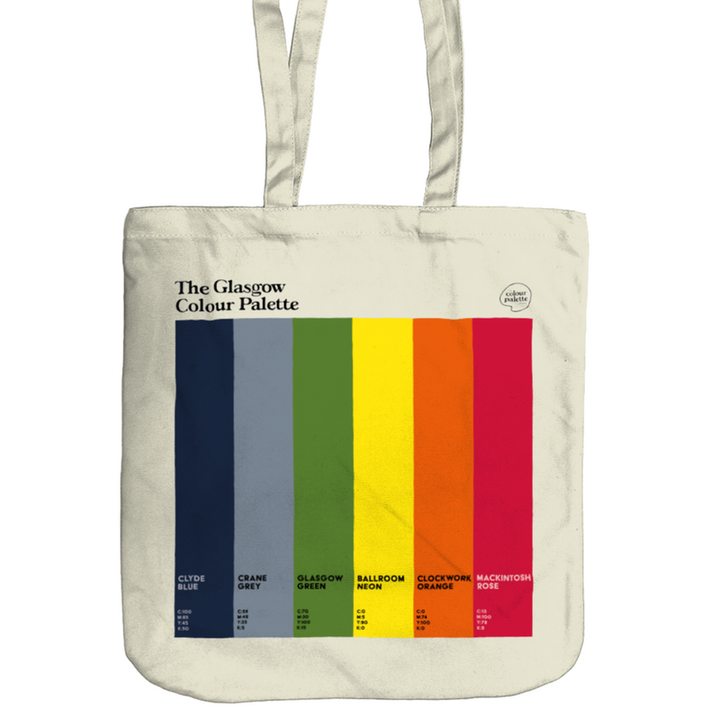The Glasgow Colour Palette heavyweight tote bag