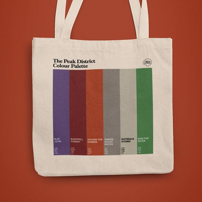 The Peak District Colour Palette heavyweight tote bag