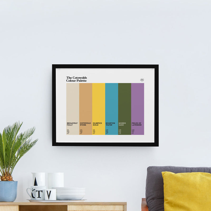 The Cotswolds Colour Palette framed print
