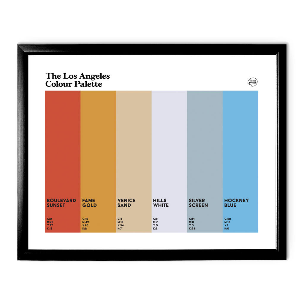 Los Angeles Colour Palette Gifts & Art Prints | LA Design – The Colour ...