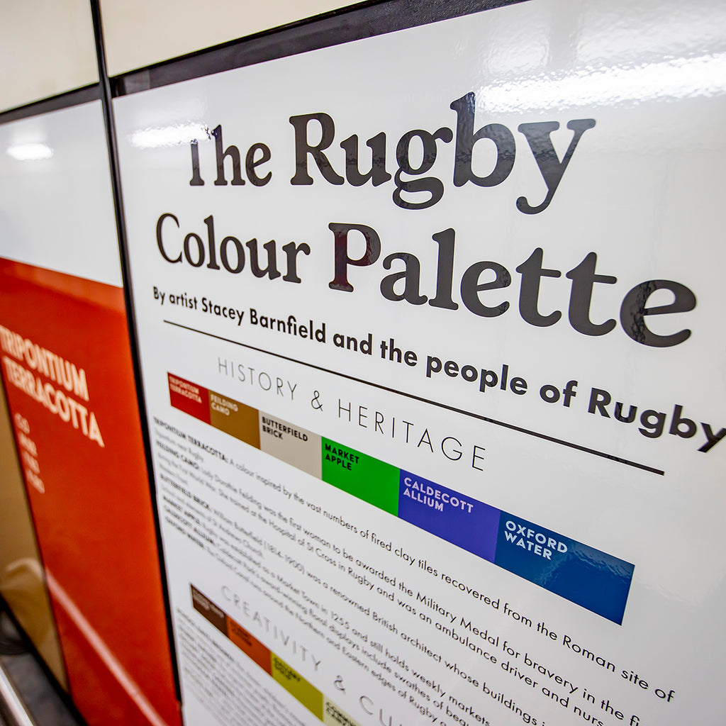The Rugby Colour Palette unveiled at town station