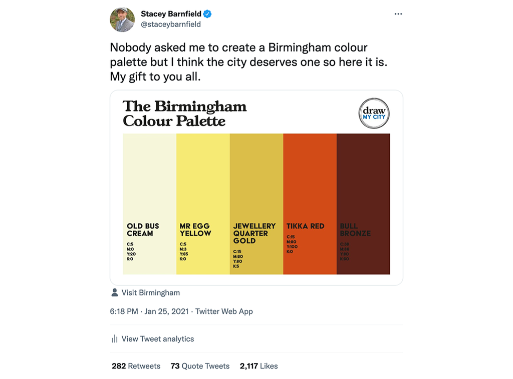 The tweet that started The Colour Palette Company