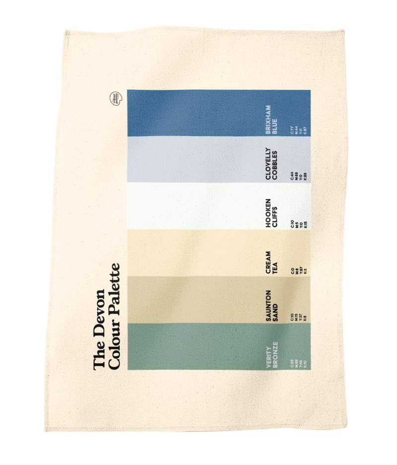 The Devon Colour Palette Kitchen Tea Towel