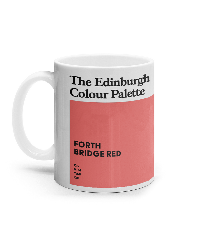 The Forth Bridge Red Edinburgh Colour Palette Mug