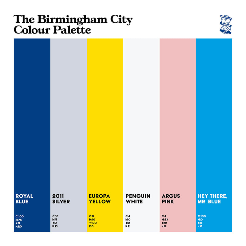 The Birmingham City Colour Palette Tea Towel