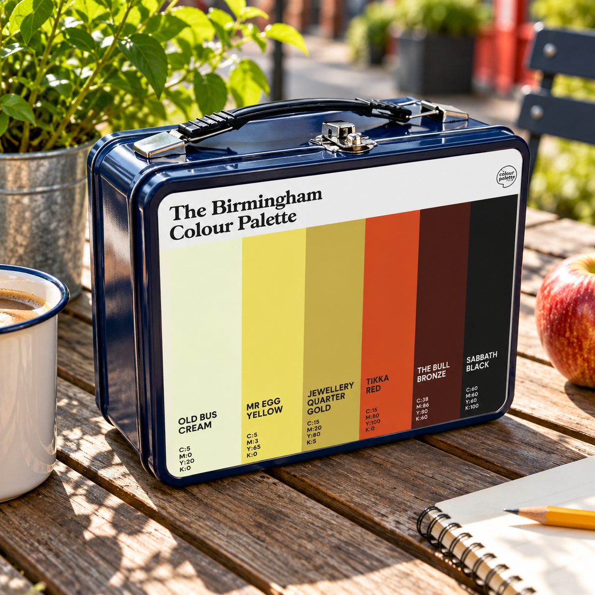 Birmingham Colour Palette metal lunchbox