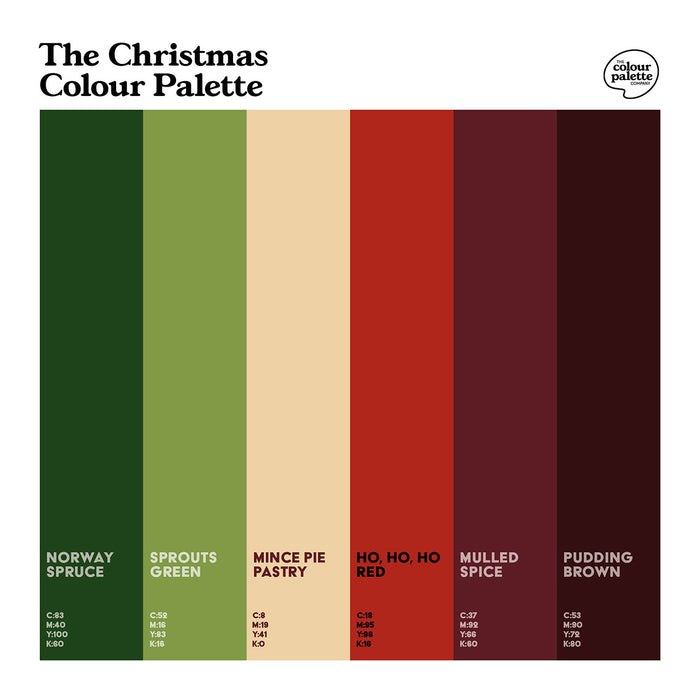 The Christmas Colour Palette colours of Christmas design