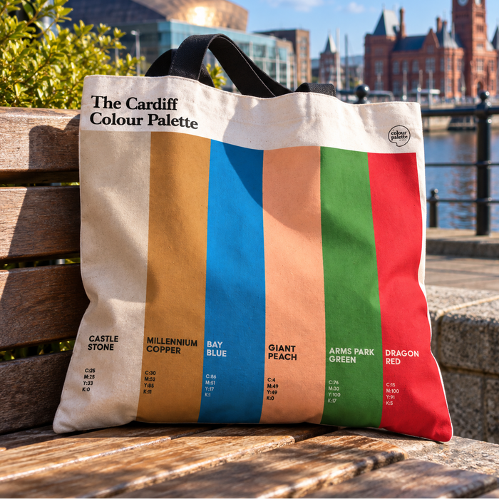 Cardiff Colour Palette tote bag