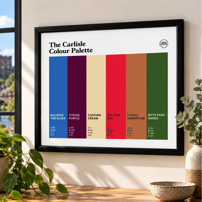 Colours of Carlisle on a framed poster print