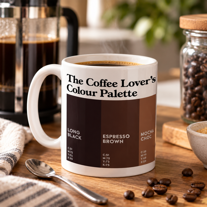 The Coffee Lover’s Colour Palette Mug Gift for coffee drinkers