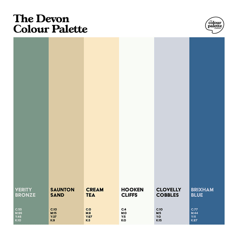 The Devon Colour Palette Kitchen Tea Towel