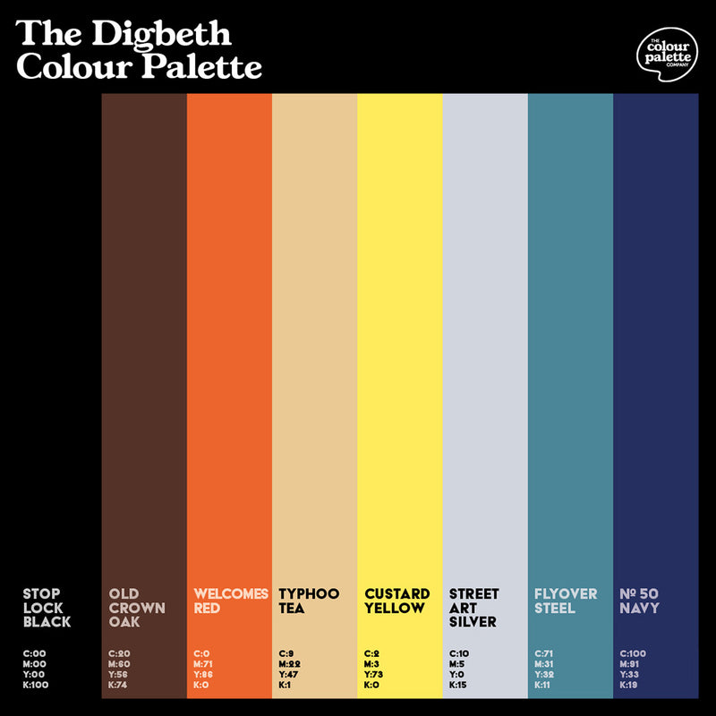 The Digbeth Colour Palette heavyweight cotton tote bag