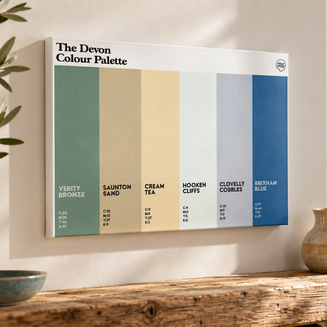 Devon Colour Palette canvas wall art