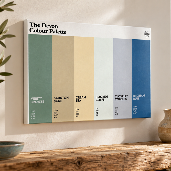 Devon Colour Palette canvas wall art