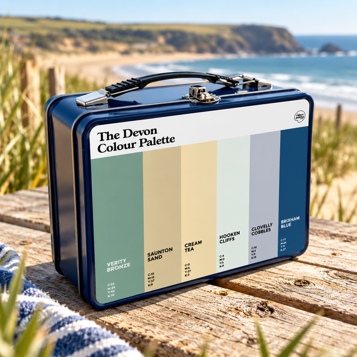 Devon Colour Palette metal retro lunch box gift