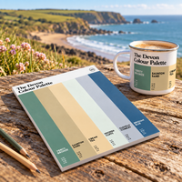 Devon art sketchbook and a Devon enamel mug