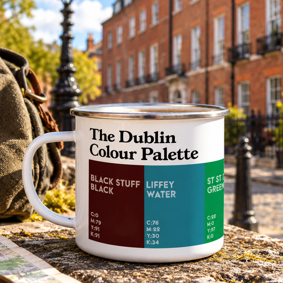The Dublin Colour Palette enamel mug