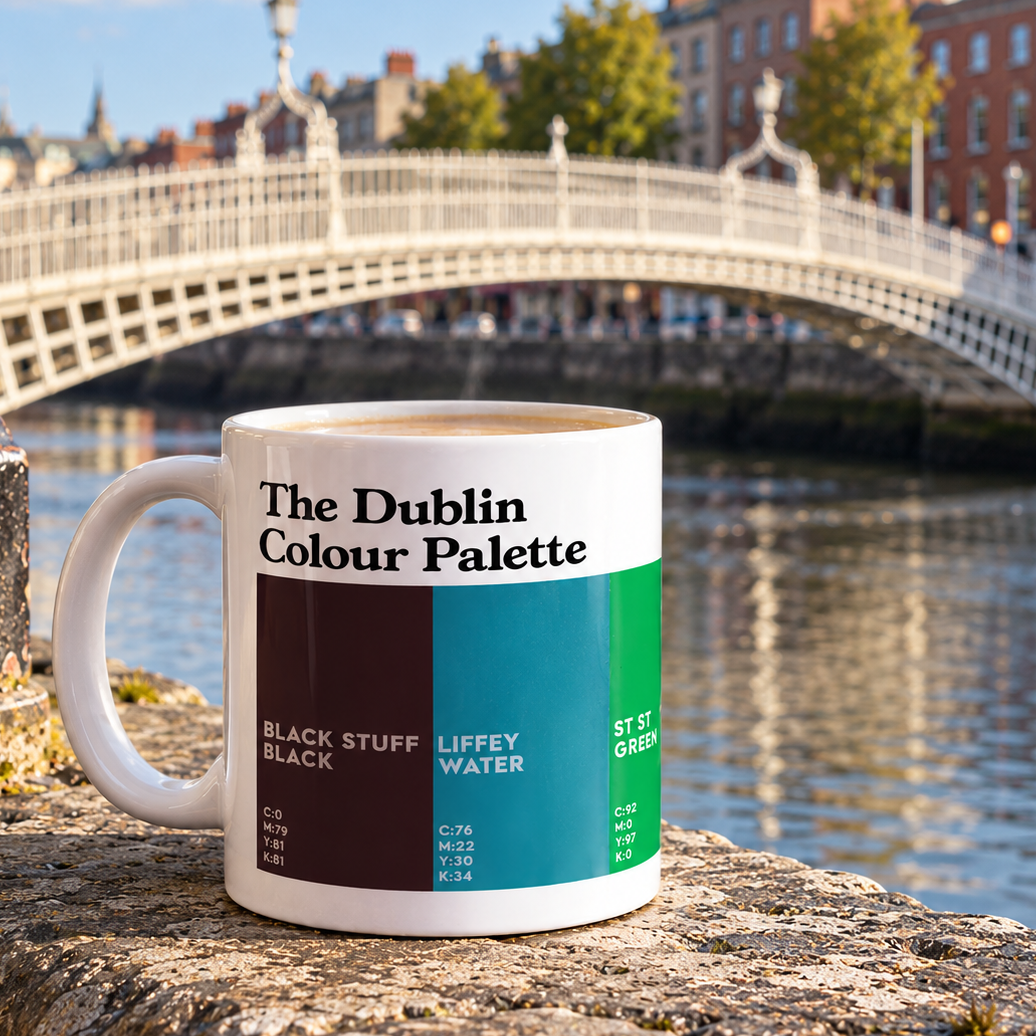 The Dublin Colour Palette Mug featuring the colours of Dublin