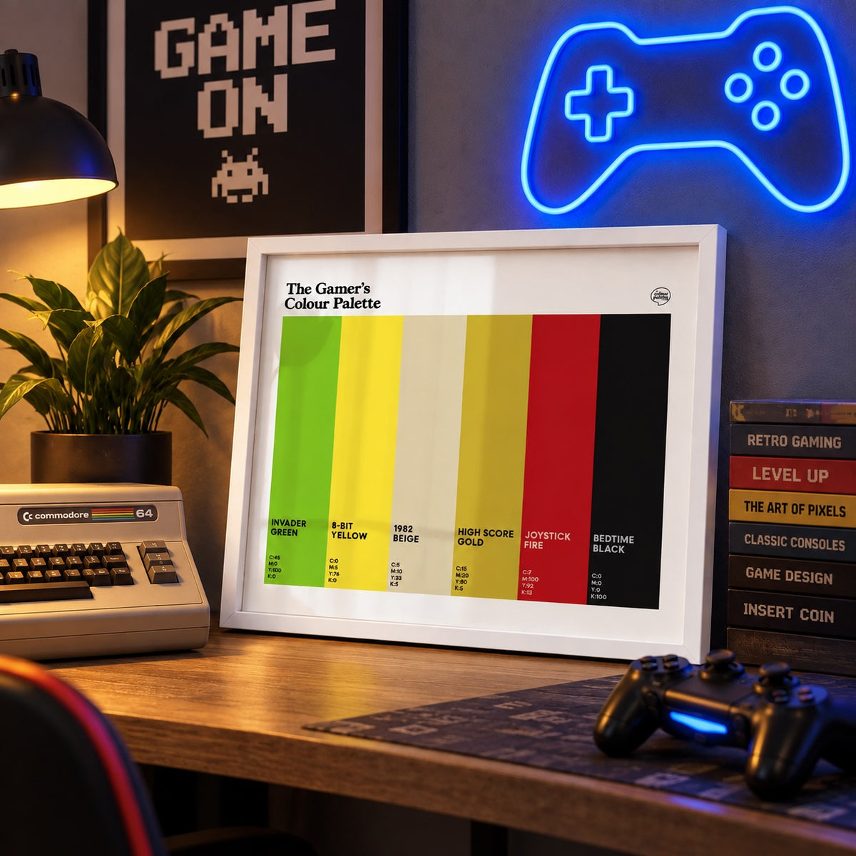 Gamers colour palette framed print