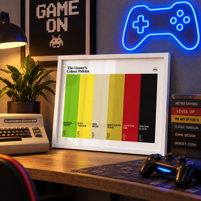 Gamers colour palette framed print