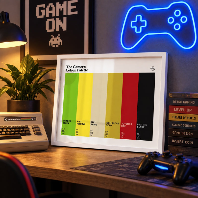 Gamers colour palette framed print