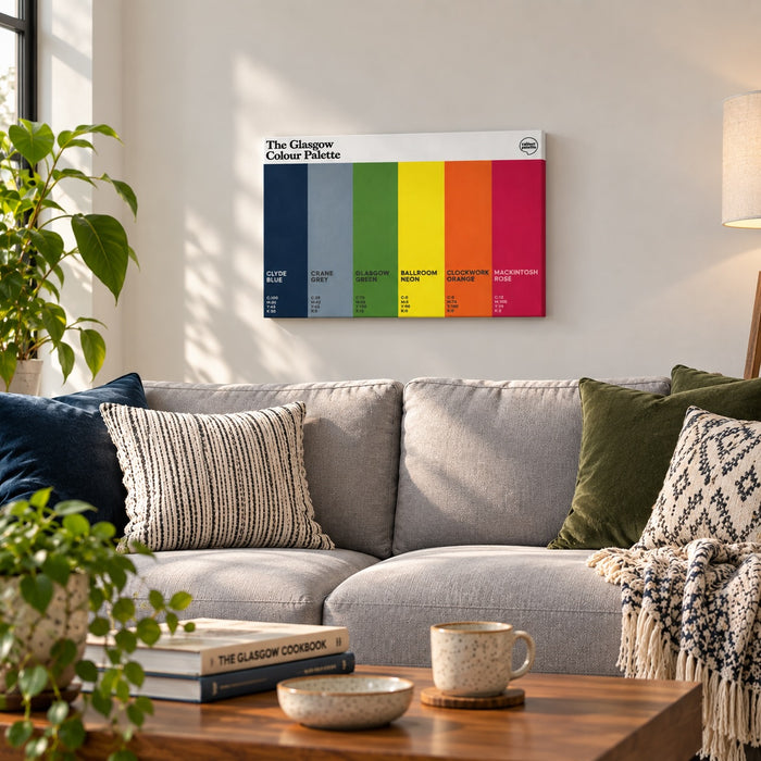 Glasgow Colour Palette Canvas Wall Art