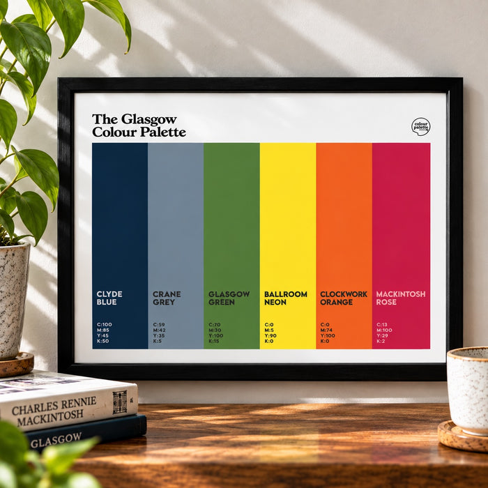 Glasgow Colour Palette framed print