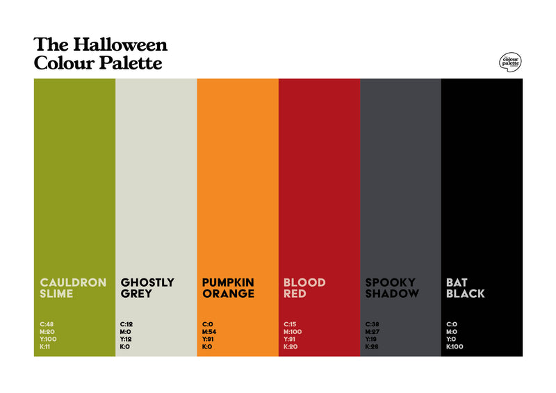 The Halloween Colour Palette poster print