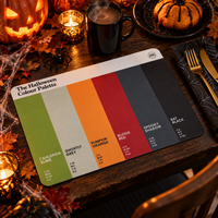 Halloween decor and Halloween gift ideas - the Halloween Colour Palette placemat
