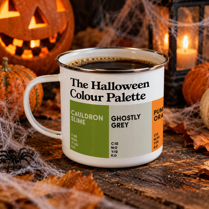 Halloween Colour Palette enamel outdoors mug gift