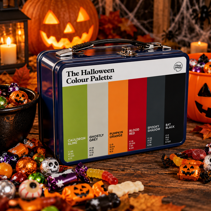 Halloween Colour Palette metal lunch box