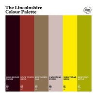 The Lincolnshire Colour Palette design featuring the colours of Lincoln and Lincolnshire