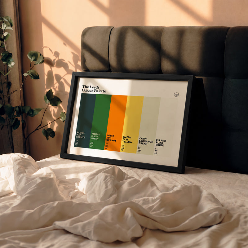 Leeds Colour Palette print framed black