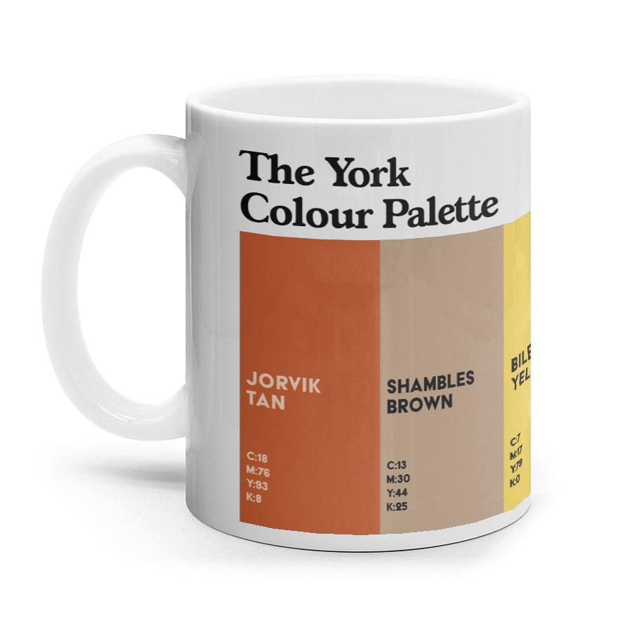 The colours of York on the York Colour Palette Mug