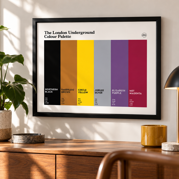 London Underground art print in black frame
