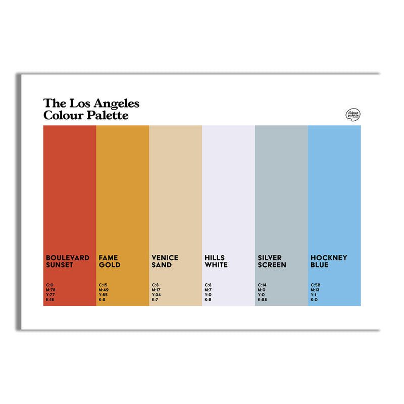 The Los Angeles Colour Palette Wall Art Print