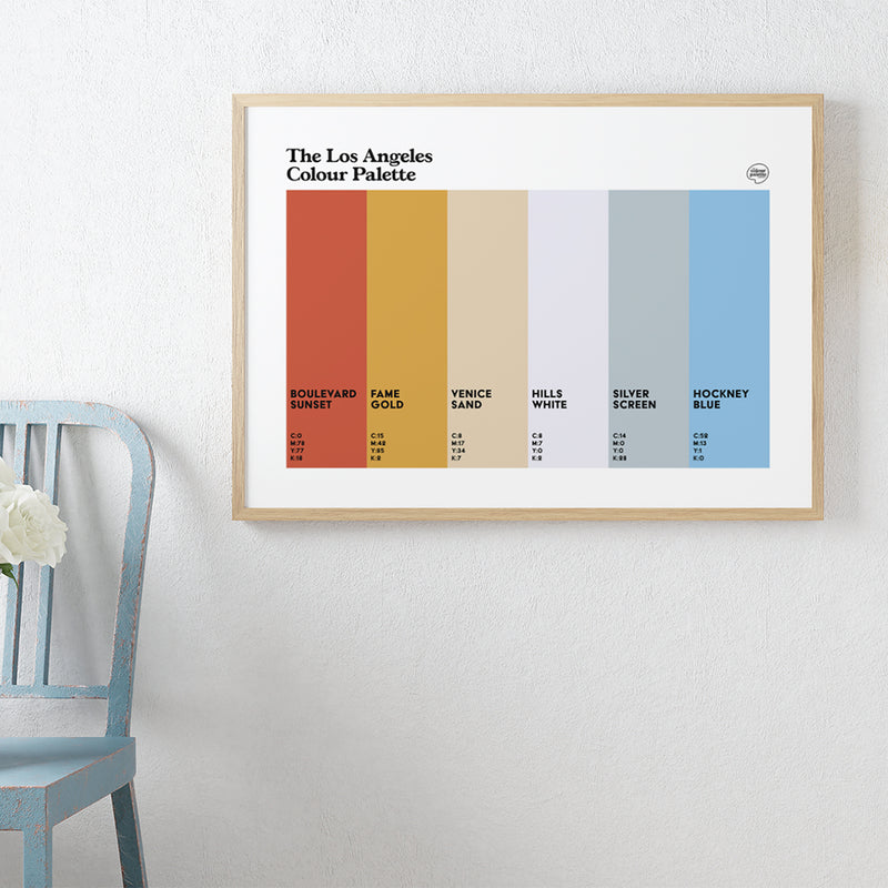 The Los Angeles Colour Palette Wall Art Print