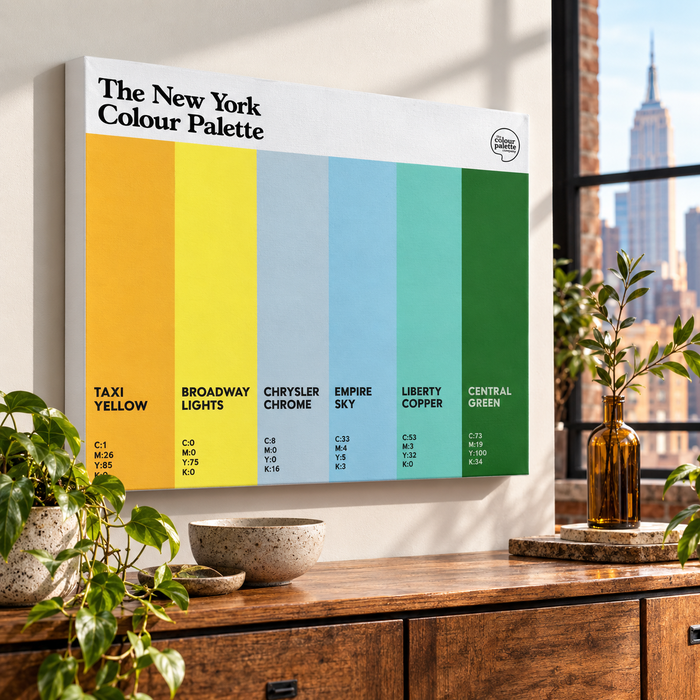New York Colour Palette Canvas Wall Art