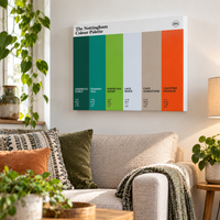 Nottingham Colour Palette Canvas Wall Art