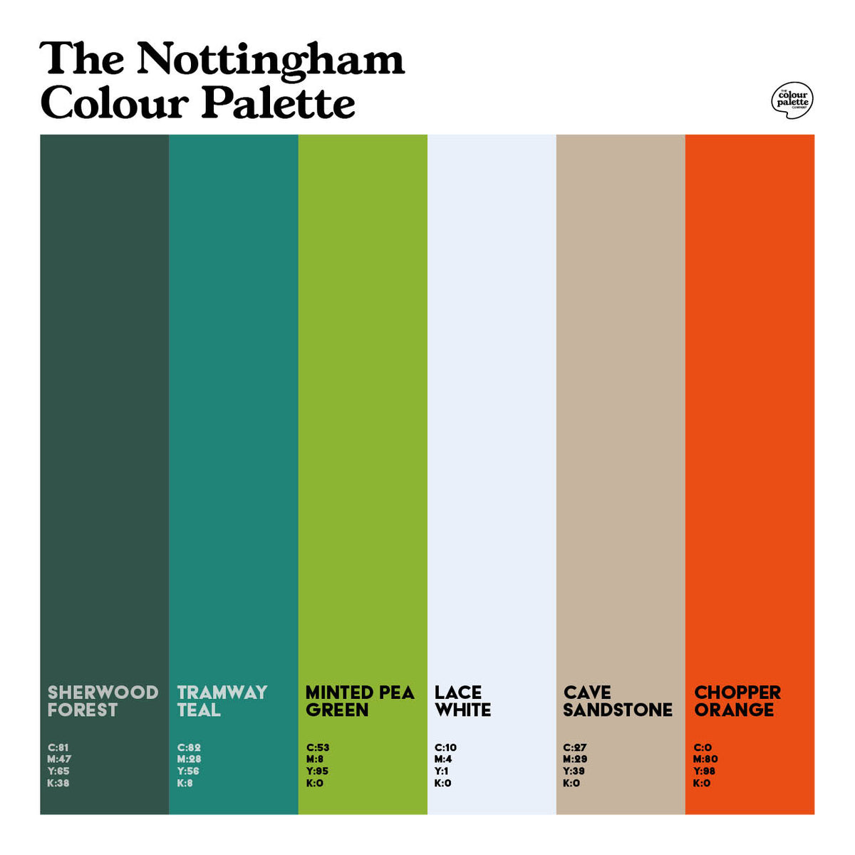 The Nottingham Colour Palette design