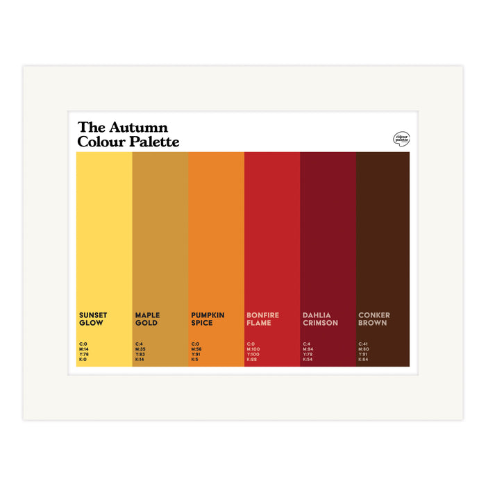 The Autumn Colour Palette Mounted Art Print